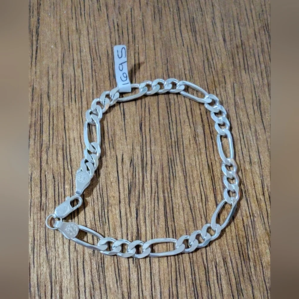 Men's Silver Italy Chain Bracelet Real Silver